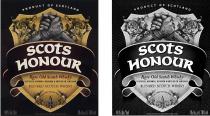 SCOTS HONOUR PRODUCT OF SCOTLAND Rare Old Scotch Whisky DISTILLED, MATURED, BLENDED & BOTTLED IN SCOTLAND BLENDED SCOTCH WHISKY THE TASTE YOU CAN TRUST MACDONALD & MACLEOD LTD