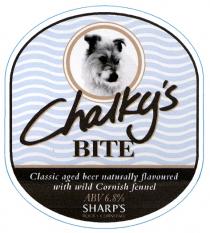 Chalky's BITE Classic aged beer naturally flavoured with wild Cornish fennel ABV 6.8% SHARP'S ROCK - CORNWALL