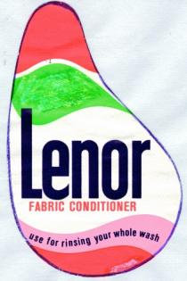 LENOR FABRIC. CONDITIONER USE FOR RINSING YOUR WHOLE WASH.