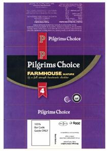 P Pilgrims Choice FARMHOUSE MATURE v a full strength handmade cheddar STRENGTH 4 Good Source of Calcium