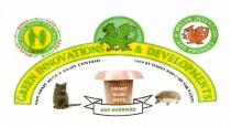 GREEN INNOVATIONS & DEVELOPMENTS SMART SLUG POTS AND BARRIERS NON-TOXIC SAFE FOR CHILDREN AND WILDLIFE BIRDS CATS DOGS A WELSH INVENTION AND PRODUCT NON-TOXIC SLUG & SNAIL CONTROL USED BY PEOPLE WHO CARE FOR NATURE