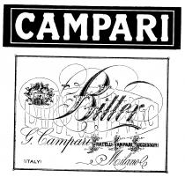 CAMPARI Bitter DAVIDE CAMPARI & C G. Campari FRATELLI CAMPARI SUCCESSORI Milano ITALY