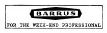 BARRUS FOR THE WEEK-END PROFESSIONAL