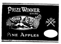 PRIZE WINNER BRAND PINE APPLES