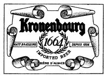 Kronenbourg 1664 IMPORTED BEER HATT BRASSEURS