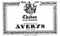 Chaban VIN DE BOURGOGNE AVERYS