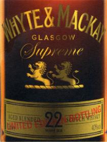 WHYTE & MACKAY GLASGOW SUPREME