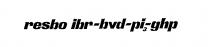 RESBO IBR-BVD-PI3-GHP