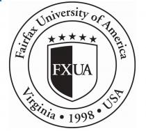 FXUA FAIRFAX UNIVERSITY OF AMERICA VIRGINIA 1998 USA