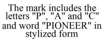 THE MARK INCLUDES THE LETTERS 