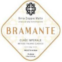 BIRRA DOPPIO MALTO, CHIARA AD ALTA FERMENTAZIONE, BRAMANTE, CUVE IMPERIALE, METODO ITALIANO CLASSICO, ALE, PRODOTTA IN ITALIA, 7% ALC/VOL, 1 PINT, 17.5 FL. OZ. CL