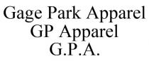 GAGE PARK APPAREL GP APPAREL G.P.A.