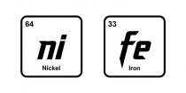 64 NI NICKEL 33 FE IRON