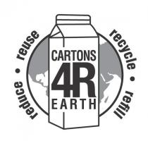 CARTONS 4R EARTH REDUCE REUSE RECYCLE REFILL
