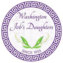 WASHINGTON JOB'S DAUGHTERS SINCE 1933 LILY OF THE VALLEY CROWN FRIENDSHIP CONFIDENCE HERITAGE PURPLE RESPECT SCHOLARSHIP SISTERS LEADERS FRIENDS SERVICE TEAMWORK JOBIE