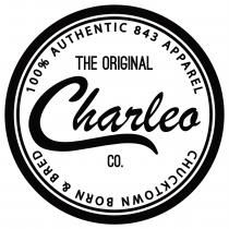 100% AUTHENTIC 843 APPAREL THE ORIGINAL CHARLEO CO. CHUCKTOWN BORN & BRED