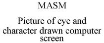 MASM PICTURE OF EYE AND CHARACTER DRAWN COMPUTER SCREEN