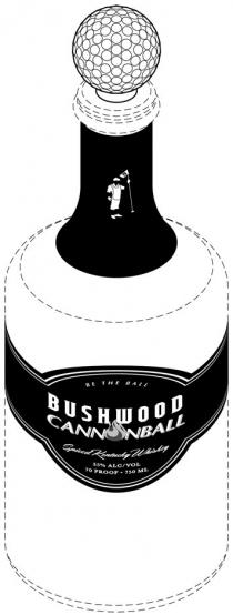BE THE BALL BUSHWOOD CANNONBALL SPICED KENTUCKY WHISKEY 35% ALC/VOL 70 PROOF 750 ML