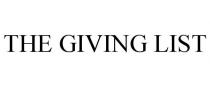 THE GIVING LIST