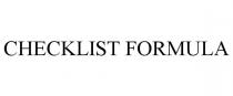 CHECKLIST FORMULA