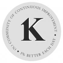 K (N.) COMMUNITY OF CONTINUOUS IMPROVEMENT 1% BETTER EACH DAY