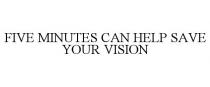 FIVE MINUTES CAN HELP SAVE YOUR VISION
