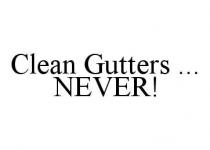 CLEAN GUTTERS ... NEVER!