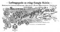 SALUMERIA GIUSEPPE GIUSTI MODENA CASA FONDATA NEL 1605