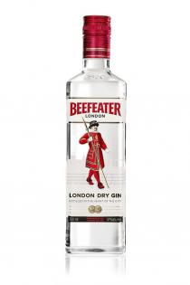 BEEFEATER LONDON LONDON DRY GIN DISTILLED IN THE HEART OF THE CITY JAMES BURROUGH IMPORTED 1820 FOR HUNDREDS OF YEARS THE TOWER OF LONDON HAS BEEN PROTECTED BY THE YEOMAN WARDERS OR BEEFEATER THEIR PRIDE AND DEDICATION INSPIRED JAMES BURROUGH TO NAME HIS MOST PRESTIGIOUS GIN AFTER THEM. AUTHENTIC PREMIUM GIN. UNCOMPROMISED QUALITY AND TASTE DISTILLED FROM GRAIN BY JAMES BURROUGH LTD LONDON, ENGLAND 750 ML 47%ALC./VOL. MONTFORD PLACE LONDON SE11 5DE