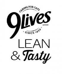 9LIVES CAT FOOD CARING FOR CATS - SINCE 1959 - LEAN & TASTY