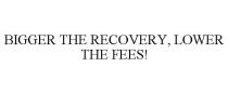 BIGGER THE RECOVERY, LOWER THE FEES!