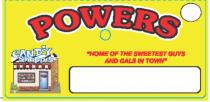 POWERS CANDY SHOPPE HOME OF THE SWEETEST GUYS AND GALS IN TOWN