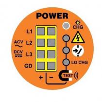 POWER L1 L2 L3 GD ACV DCV TEST CHG LO CHG