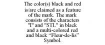 THE COLOR(S) BLACK AND RED IS/ARE CLAIMED AS A FEATURE OF THE MARK. THE MARK CONSISTS OF THE CHARACTERS 