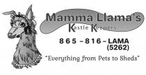 MAMMA LLAMA'S KASTLE KEEPERS 865-816-LAMA (5262) 