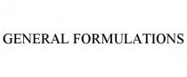 GENERAL FORMULATIONS