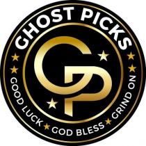 GP GHOST PICKS, GOOD LUCK, GOD BLESS, GRIND ON