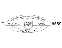 T WAREHOUSE & PRODUCTION EMPLOYEES UNION AFL-CIO-CLC UNION LABEL OPEIU 6559 NEW YORK