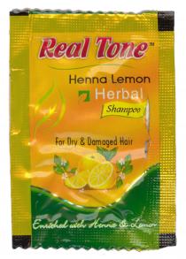 Real Tone Henna Limon Herbal Shampoo For Dry& Damaged Hair