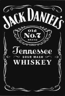 JACK DANIELS Jennessee SOUR MASH WHISKEY