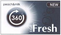 peach&milk 360 Fruit& Fresh NEW