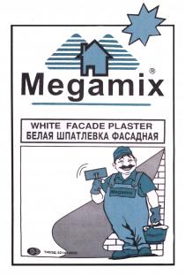Megamix WHITE FACADE PLASTER БЕЛАЯ ШПАТЛЕВКА ФАСАДНАЯ