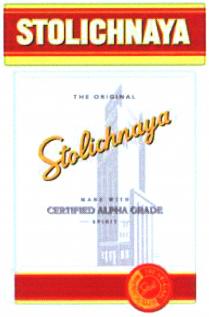 STOLICHNAYA THE ORIGINAL MADE WITH CERTIFIED ALPHA GRADE SPIRIT
