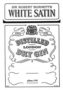 SIR ROBERT BURNETT'S WHITE SATIN DISTILLED DRY GIN