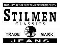 QUALITY TESTED DENIM FOR DURABILITY STILMEN CLASSICS TRADE MARK JEANS