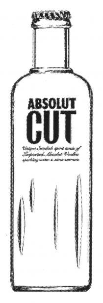 ABSOLUT CUT, Unique Swedish spirit tonic of imported Absolut Vodka, sparkling water & citric extracts.