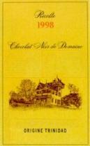 Récolte 1998 Chocolat Noir de Domaine ORIGINE TRINIDAD