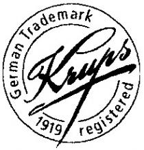 Krups German Trademark 1919 registered