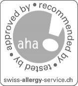 approved by recommended by tested by swiss-allergy-service.ch aha!