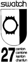 swatch 27 canton cantone kanton chantun